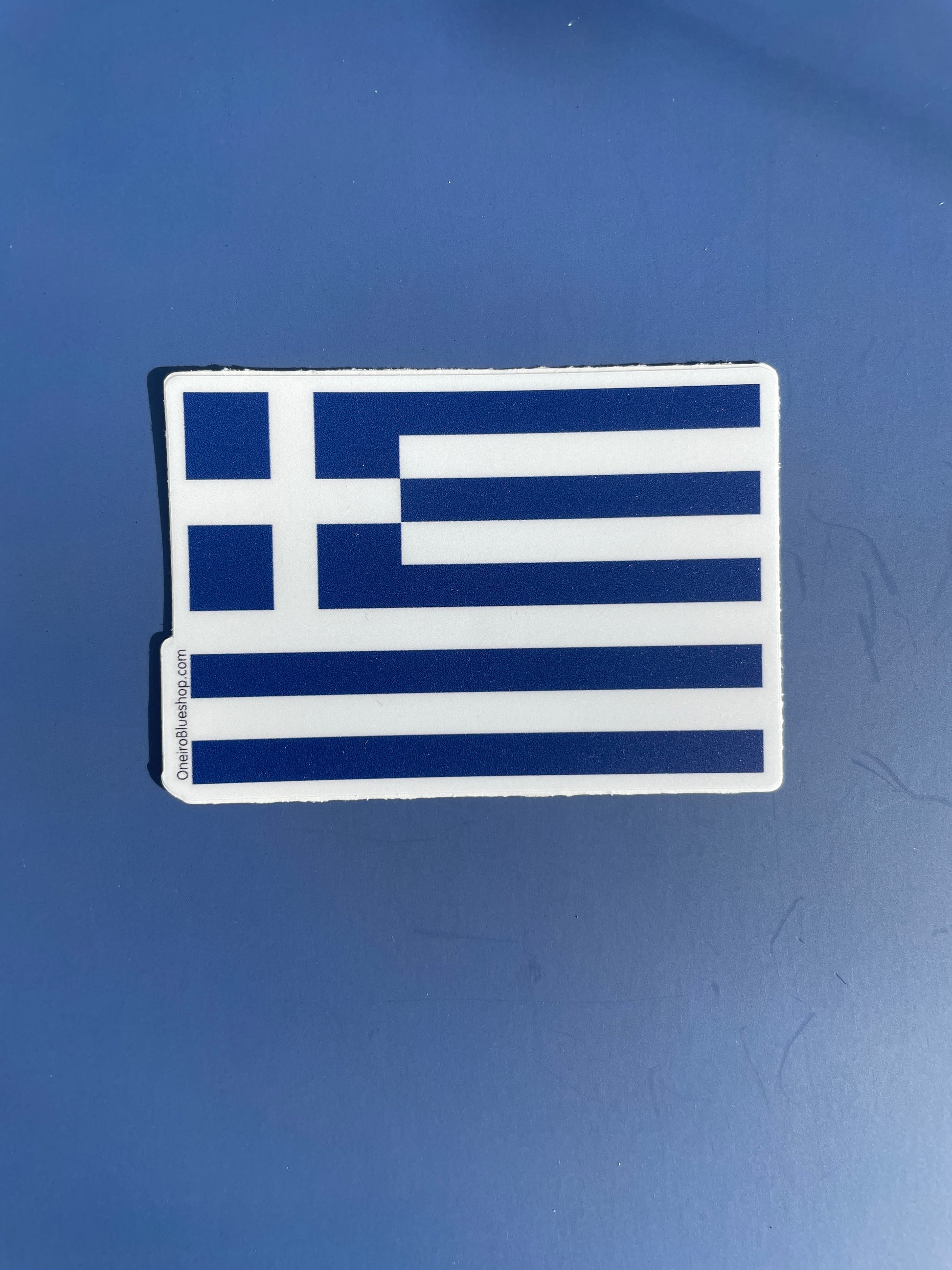 Greek Flag 3inch Matte Vinyl Sticker (Heart or Rectangle)