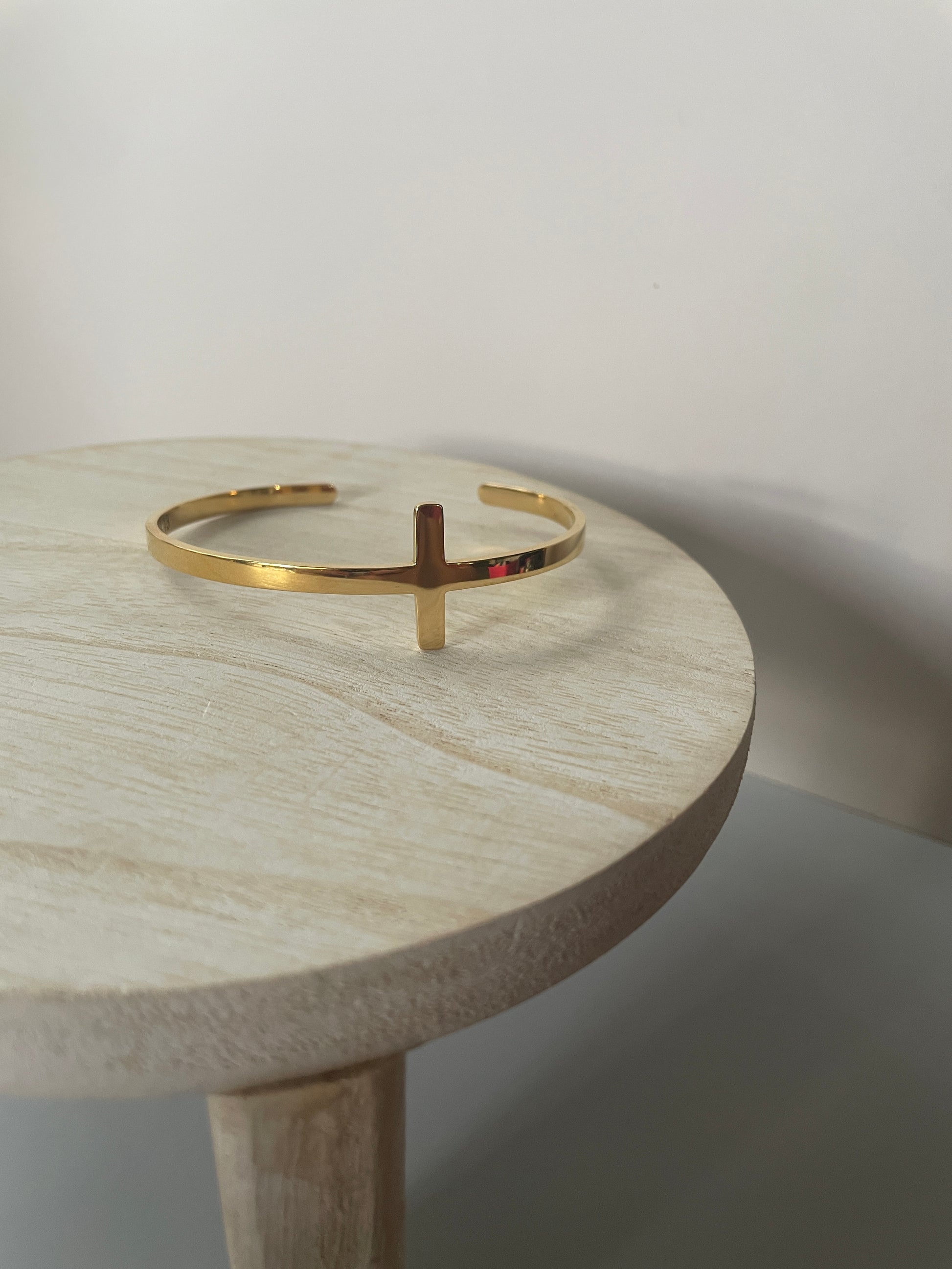 Stainless Steel Cross Cuff Bracelet with Christian Scripture Philippians 4:13