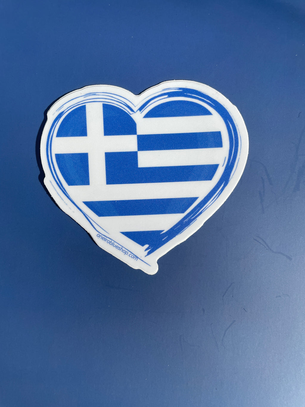 Greek Flag 3inch Matte Vinyl Sticker (Heart or Rectangle)