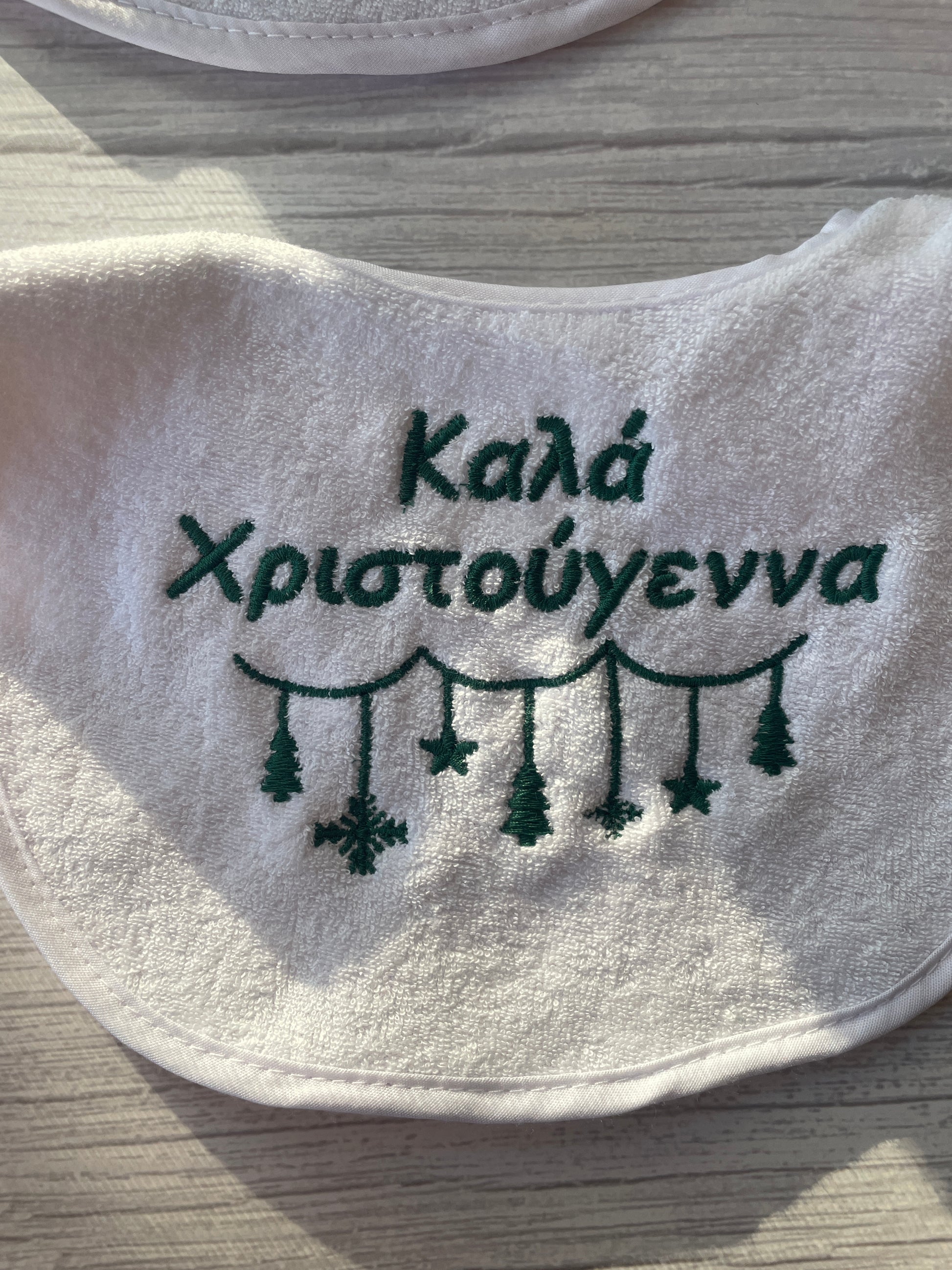 Kala Xristougenna Embroidered Baby Bibs (Various Colors)