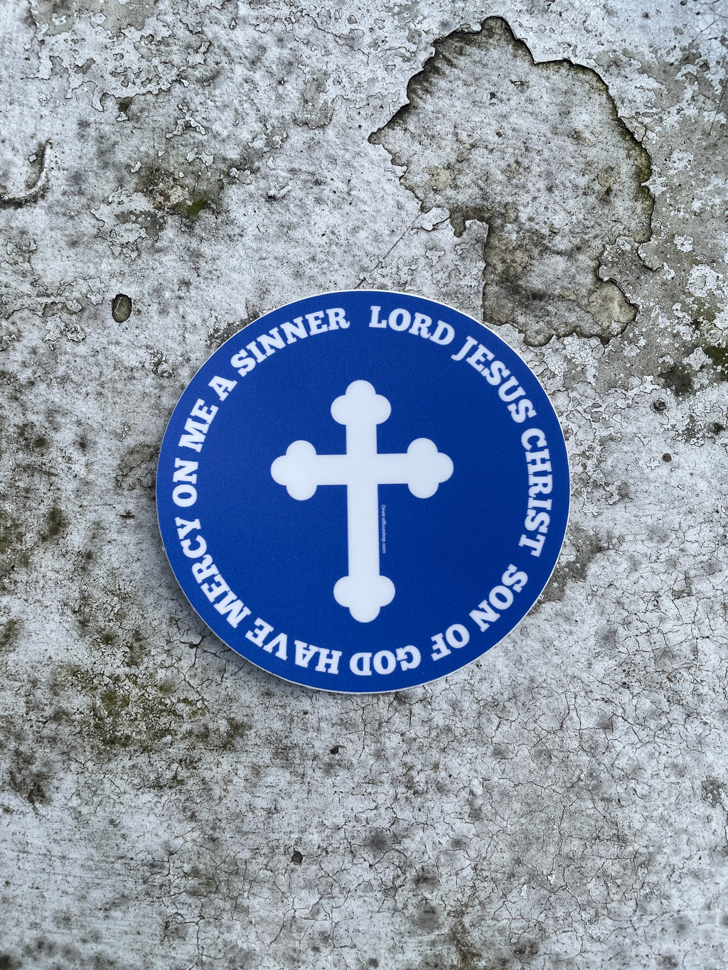 Jesus Prayer Blue 3inch Matte Vinyl Sticker