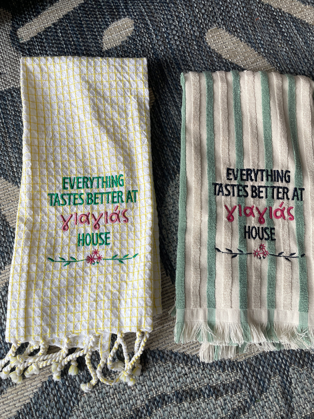 Everything Tastes Better At Yiayia’s House Decorative Kitchen Towel