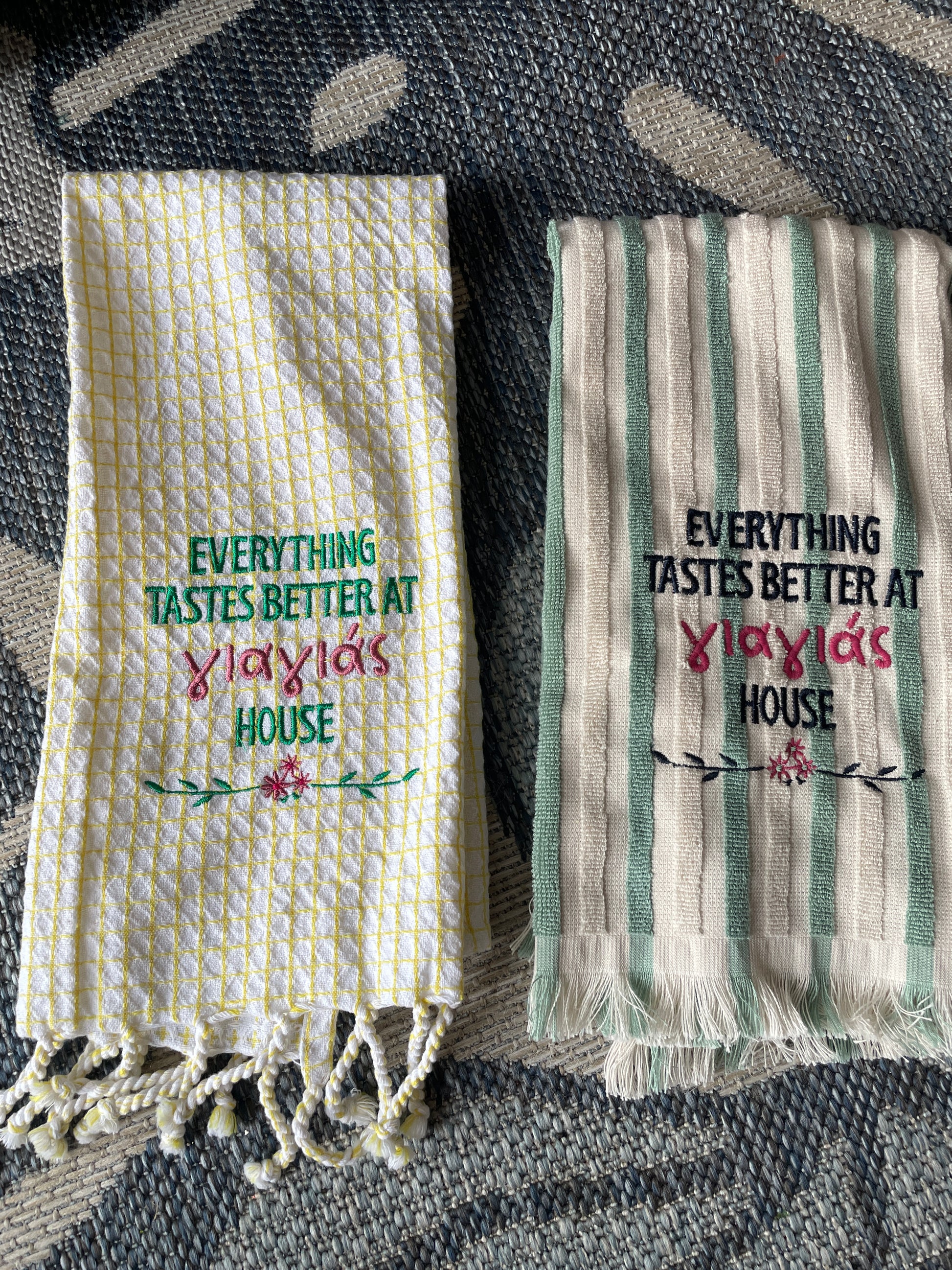 Everything Tastes Better At Yiayia’s House Decorative Kitchen Towel