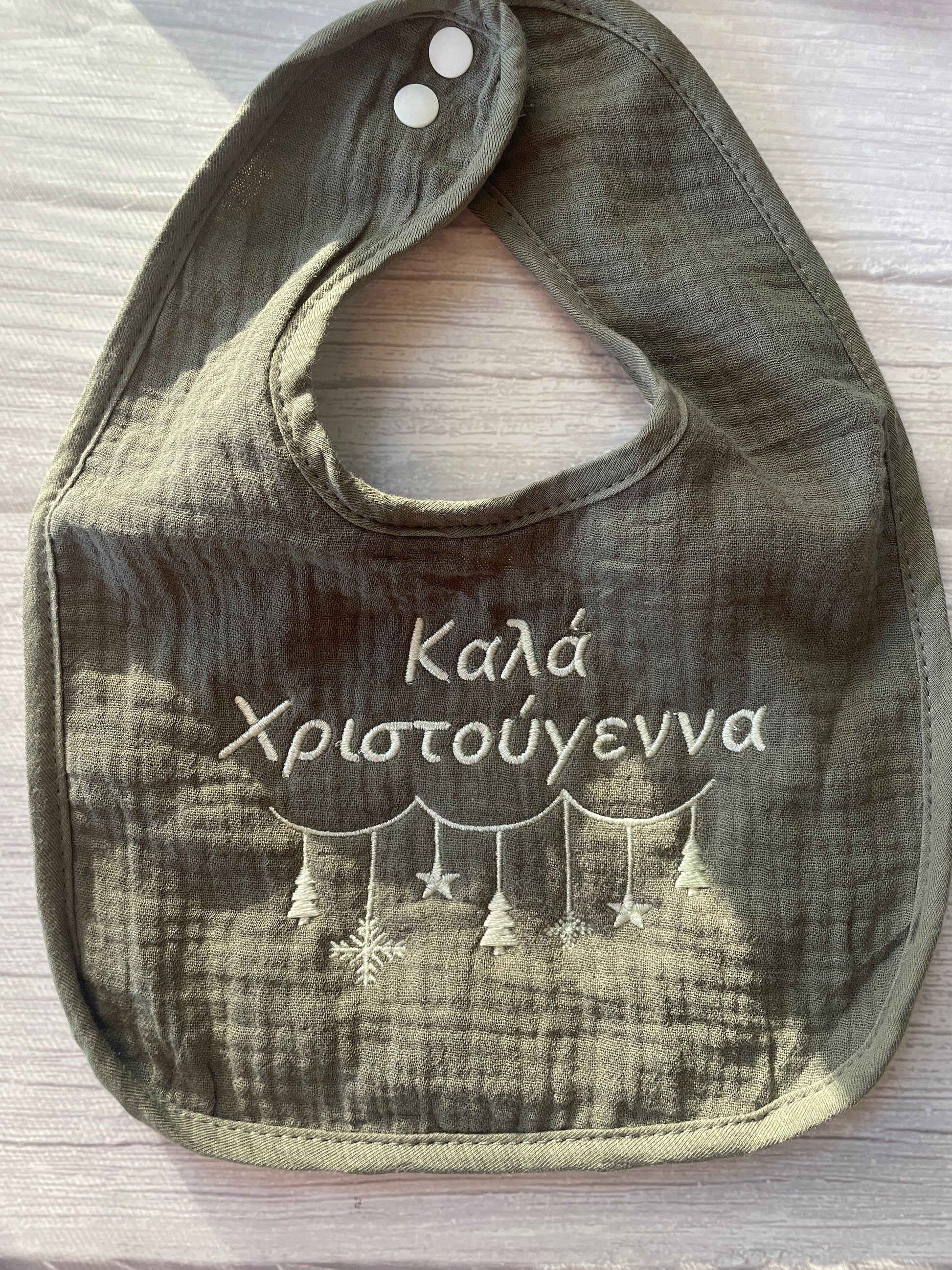 Kala Xristougenna Embroidered Baby Bibs (Various Colors)