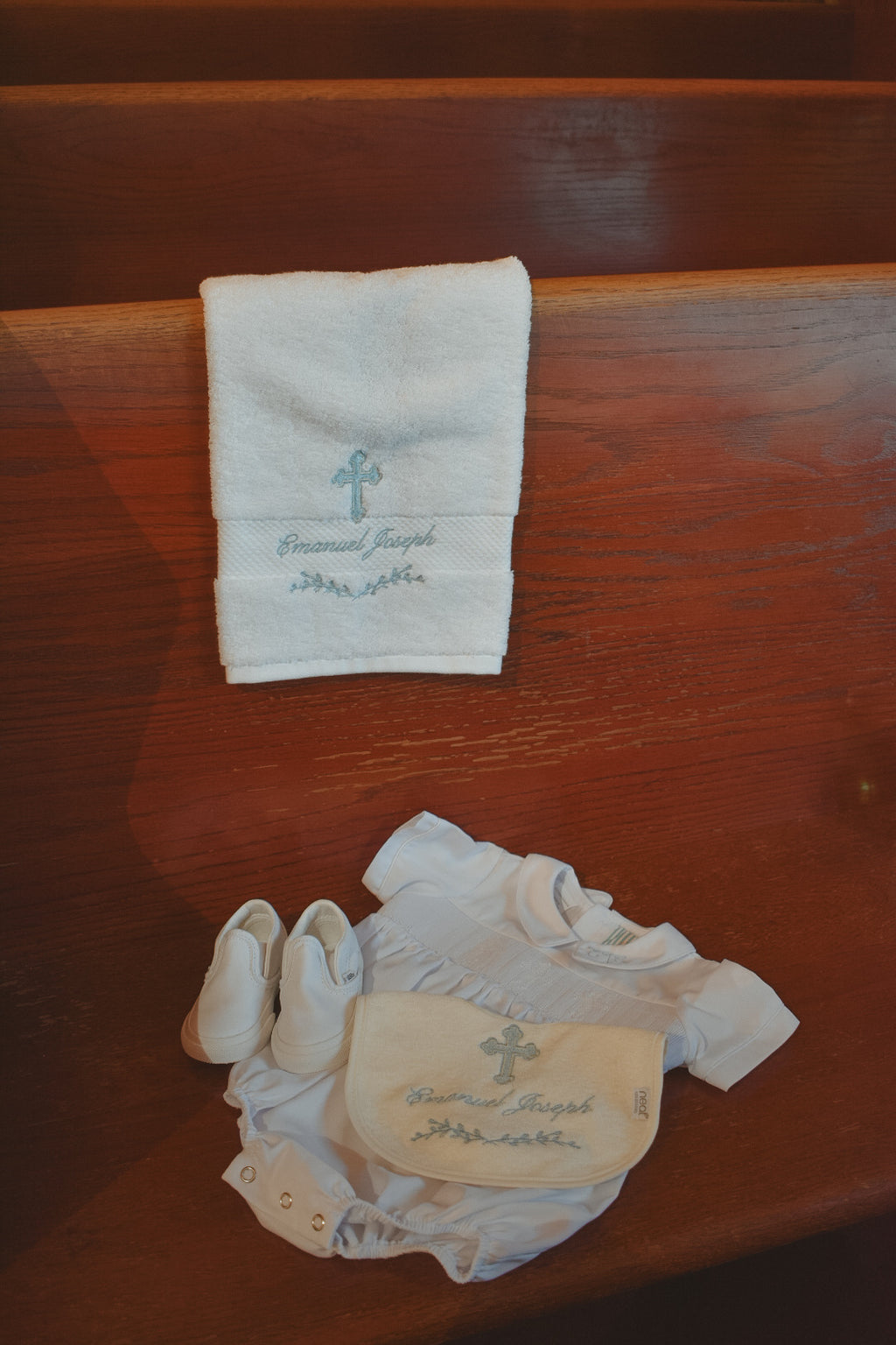 Custom Baptismal Embroidery Linens