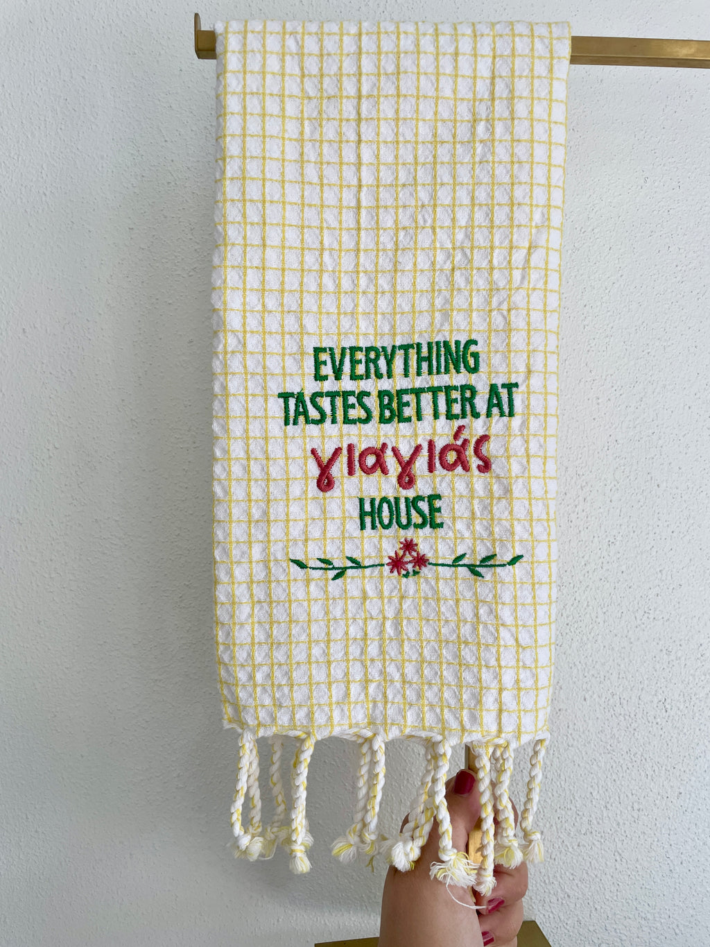 Everything Tastes Better At Yiayia’s House Decorative Kitchen Towel