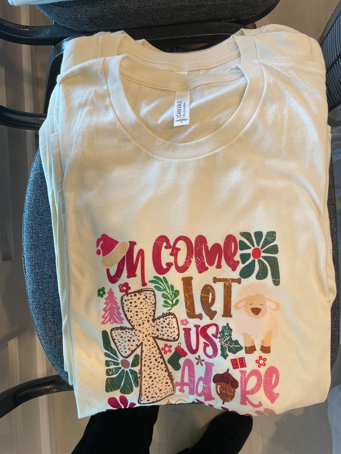 O Come Let Us Adore Him Christmas Tshirt