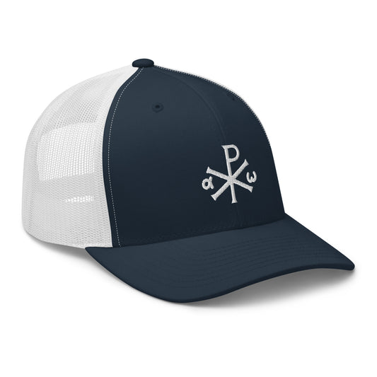 Chi Rho Orthodox Symbol Embroidered Trucker Hat