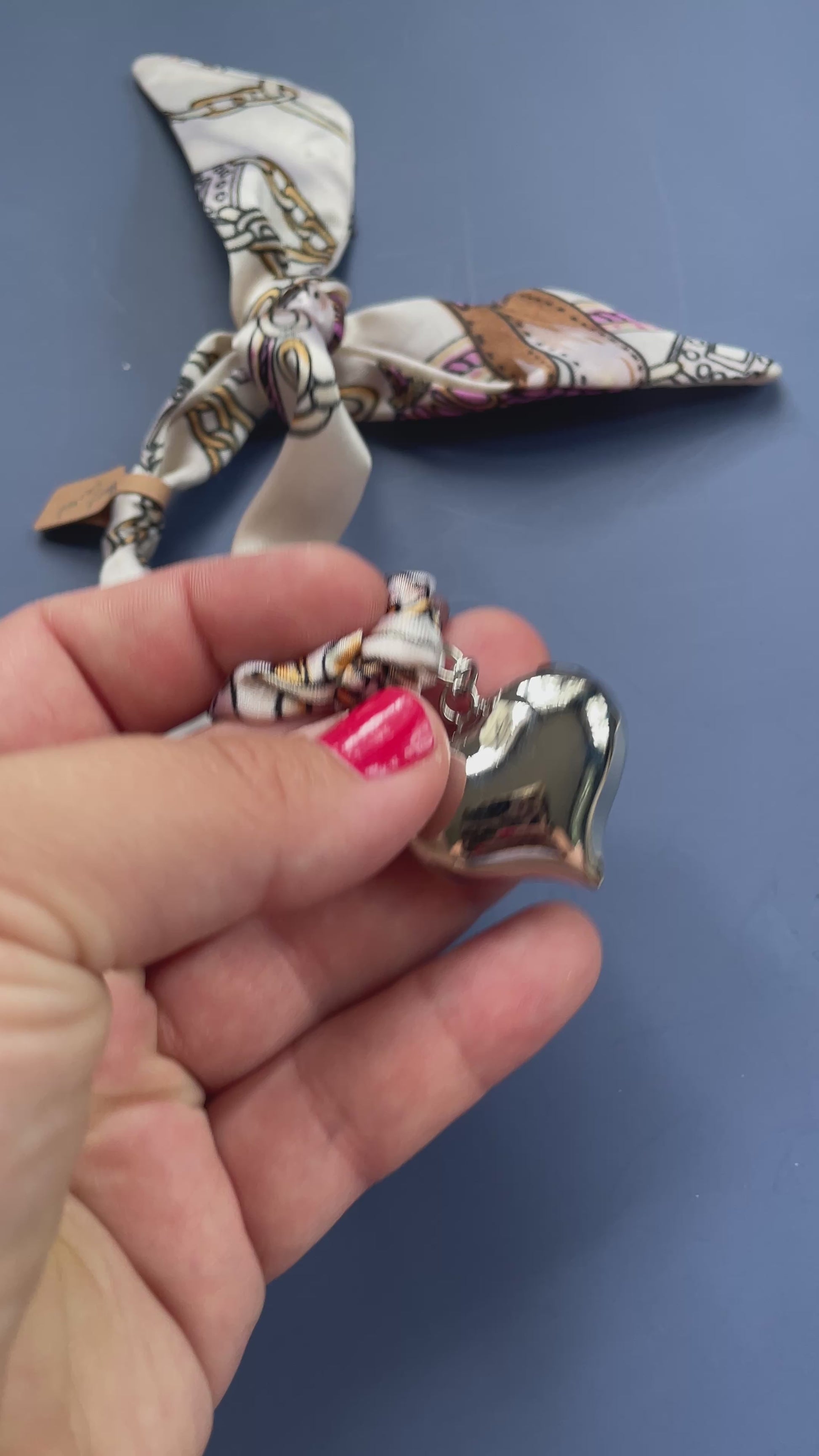 Hand Casted Heart Scarf Necklace