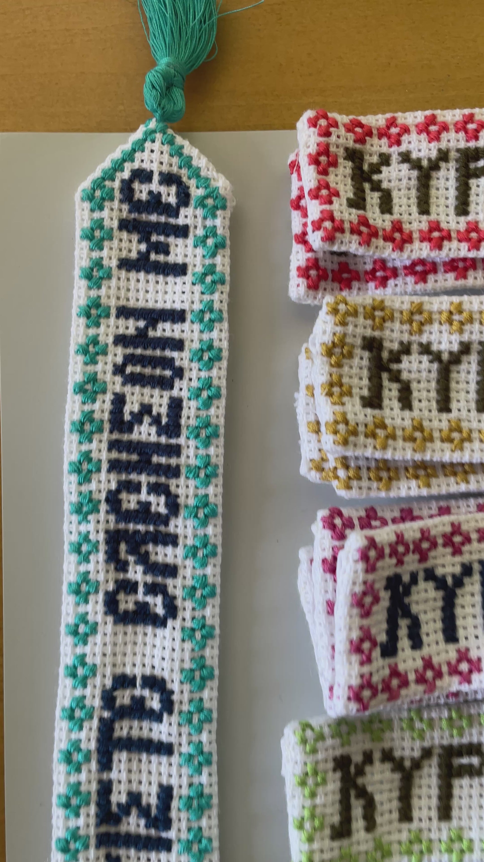 Cross Stitched Orthodox Bookmarks (Handmade in Andros, Greece)